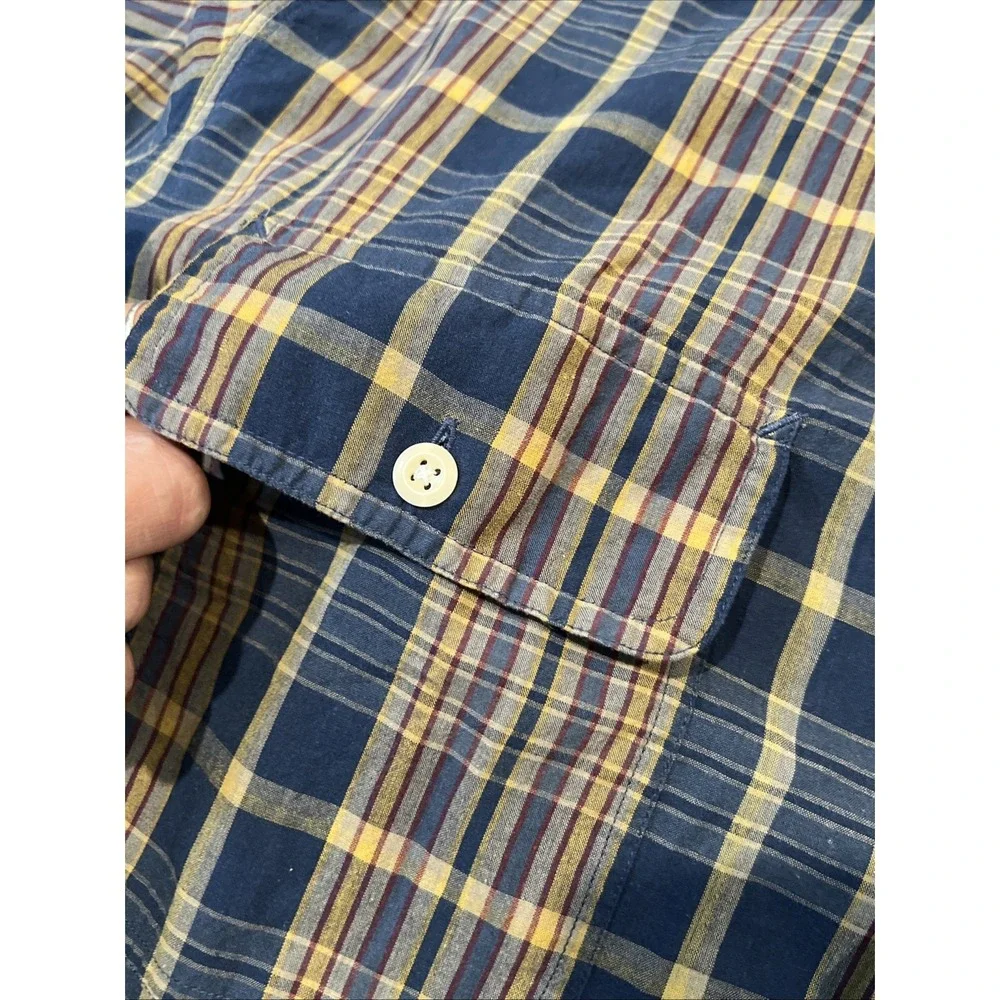 Polo Ralph Lauren Mens Plaid Long Sleeve Button Down Shirt 100% Cotton Size XL